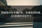 网曝黑料社今晚八卦，劲爆真相惊爆，大V丑闻评论区炸了