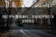 网红中午遭遇爆料，评论区炸锅引发全网热议