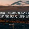直击围观！黑料社区最新八卦曝光，热议真相曝光网友直呼过瘾