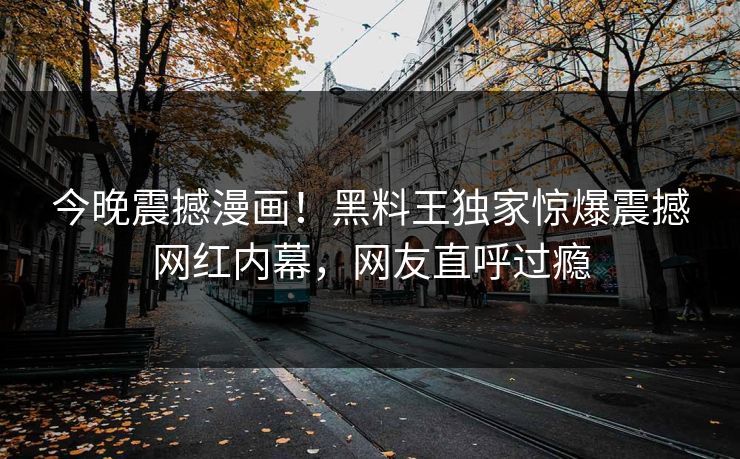 今晚震撼漫画！黑料王独家惊爆震撼网红内幕，网友直呼过瘾