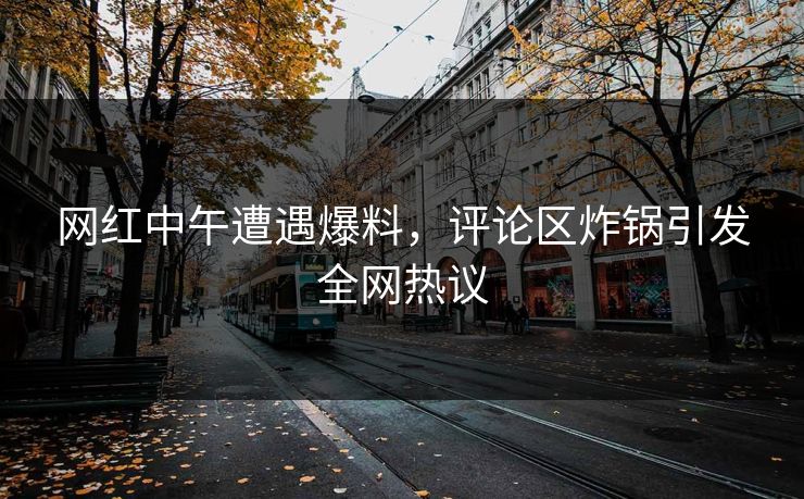 网红中午遭遇爆料，评论区炸锅引发全网热议