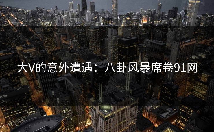 大V的意外遭遇：八卦风暴席卷91网