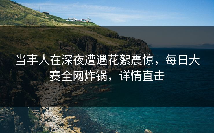 当事人在深夜遭遇花絮震惊，每日大赛全网炸锅，详情直击