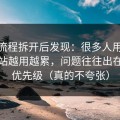 我把流程拆开后发现：很多人用51视频网站越用越累，问题往往出在设置优先级（真的不夸张）