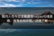 圈内人在今日凌晨遭遇haijiao勾魂摄魄，海角全网炸锅，详情了解