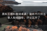 黑料王爆料重磅来袭！最新不打烊当事人秘闻翻车，评论区炸了