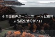 免费国精产品一二二三：一次试用开启品质生活的新入口