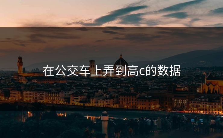 在公交车上弄到高c的数据